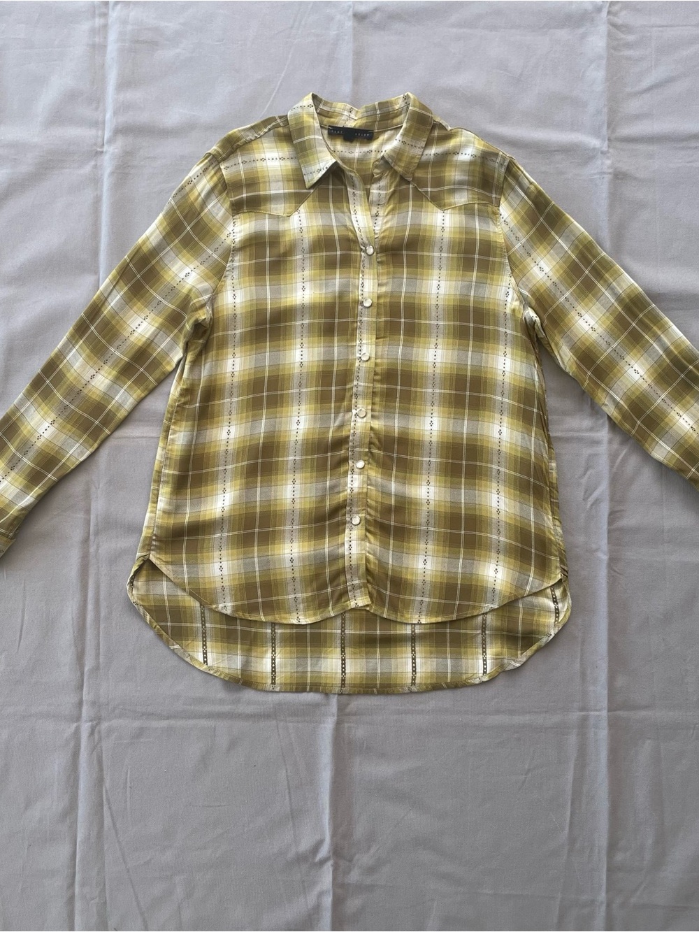 Jane and Delancey Women's Button Down Long Sleeve Plaid Shirt size M Pearl Snap